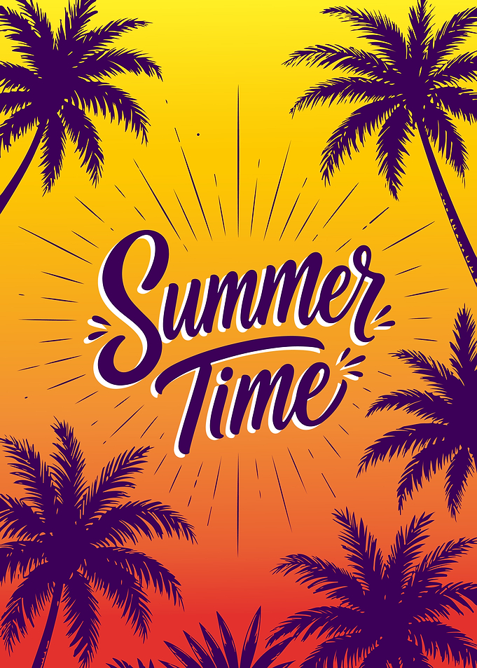 Summer Time Tropical Palm Poster