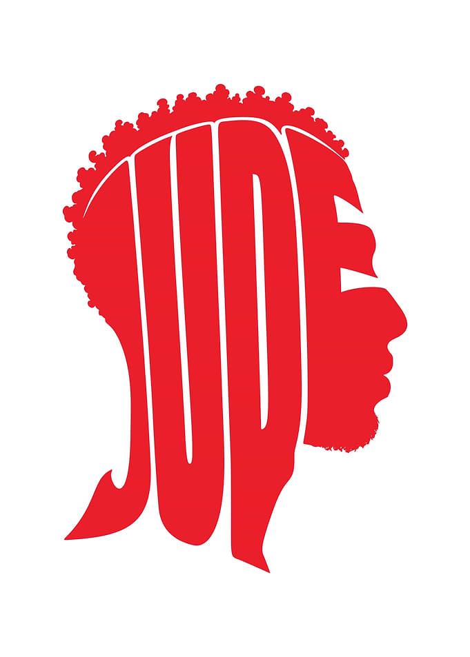 Jude Bellingham Typography Silhouette Portrait