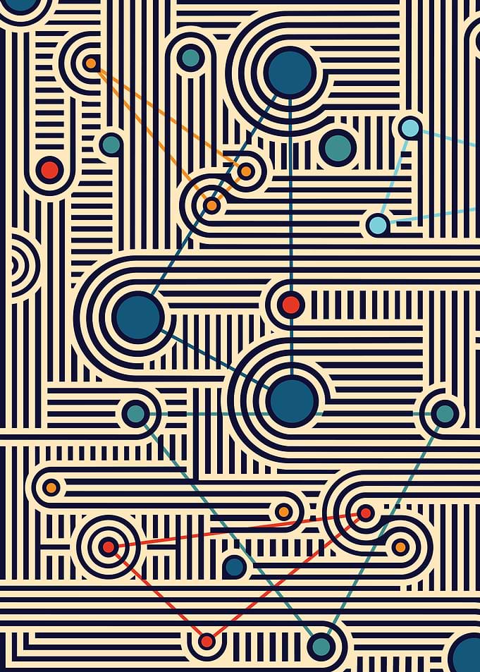 Abstract Geometric Circuit Pattern