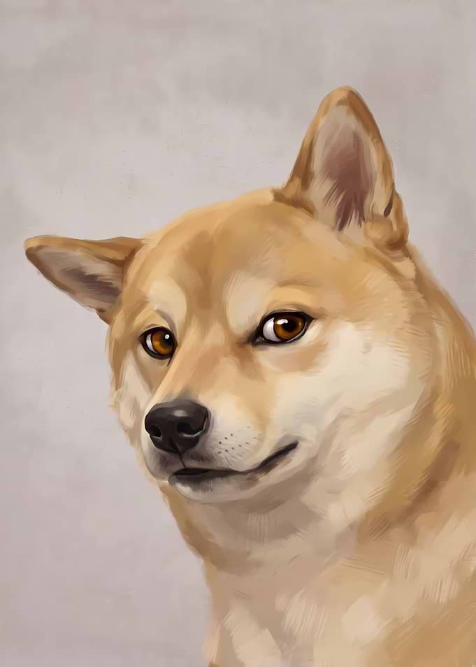Digital Painting of a Shiba Inu