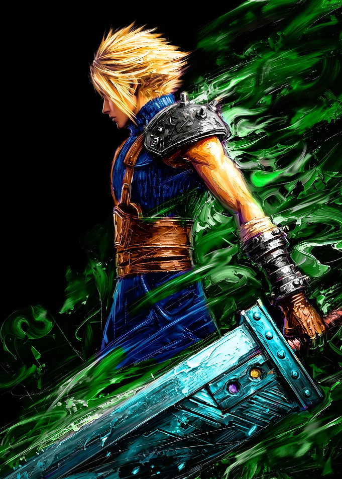 Cloud Strife with Buster Sword