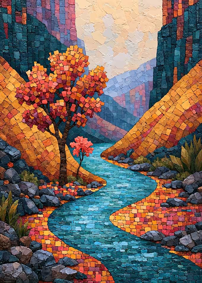 Mosaic Canyon River Landscape