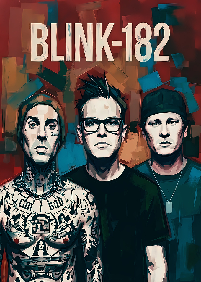 Blink-182 Band Portrait Poster