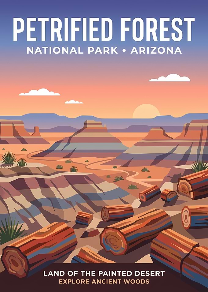 Petrified Forest National Park Travel Poster