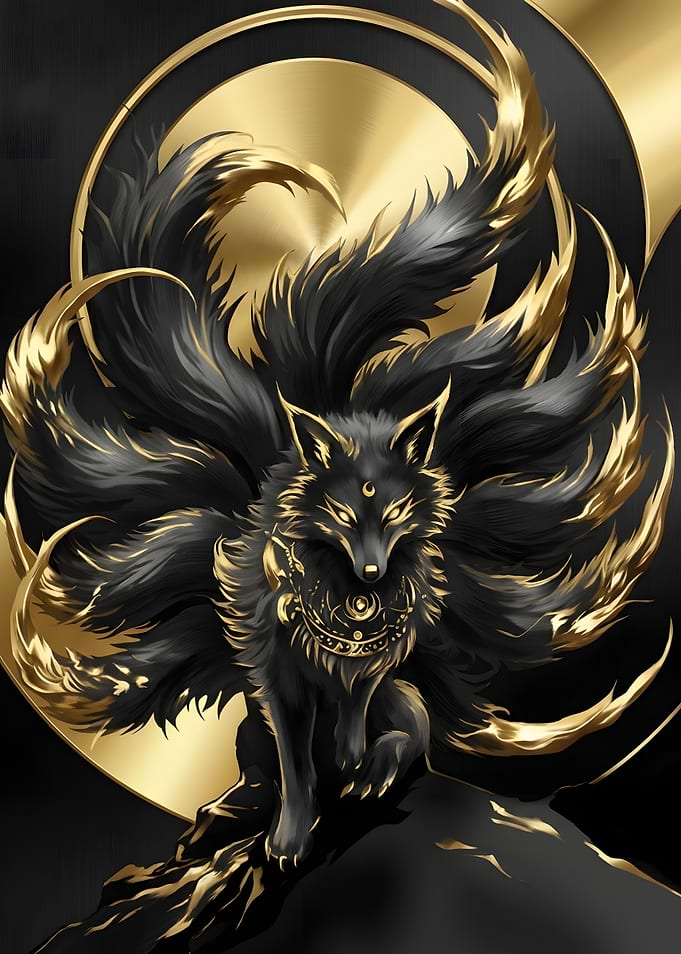 Golden Nine-Tailed Fox Spirit