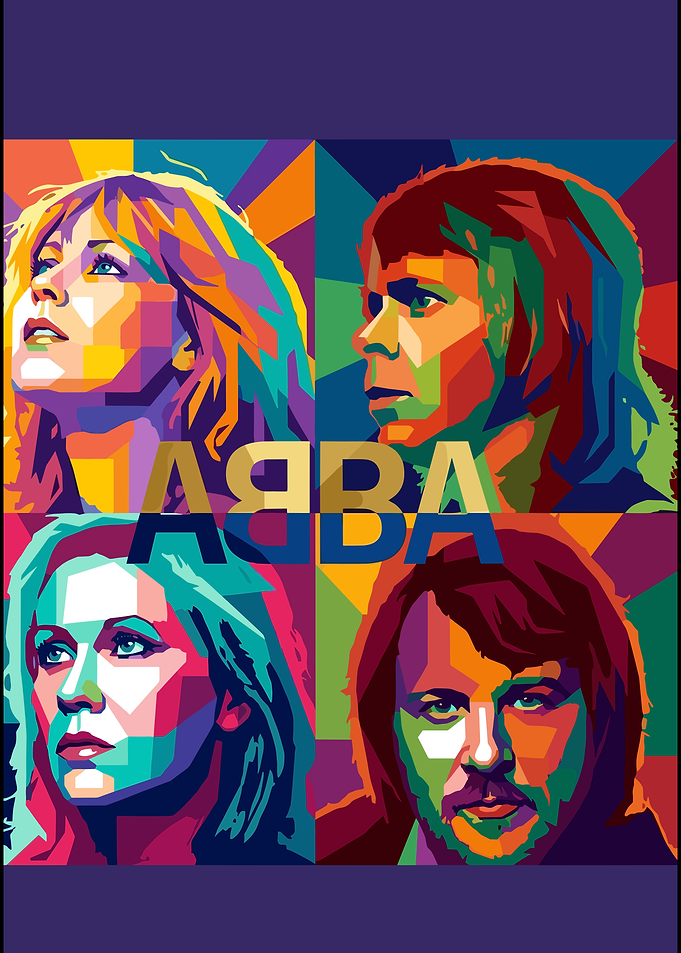ABBA Pop Art Portrait Poster