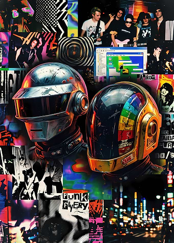 Daft Punk Electronic Music Collage