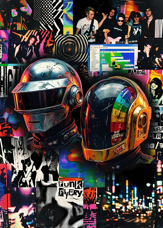 Daft Punk Electronic Music Collage