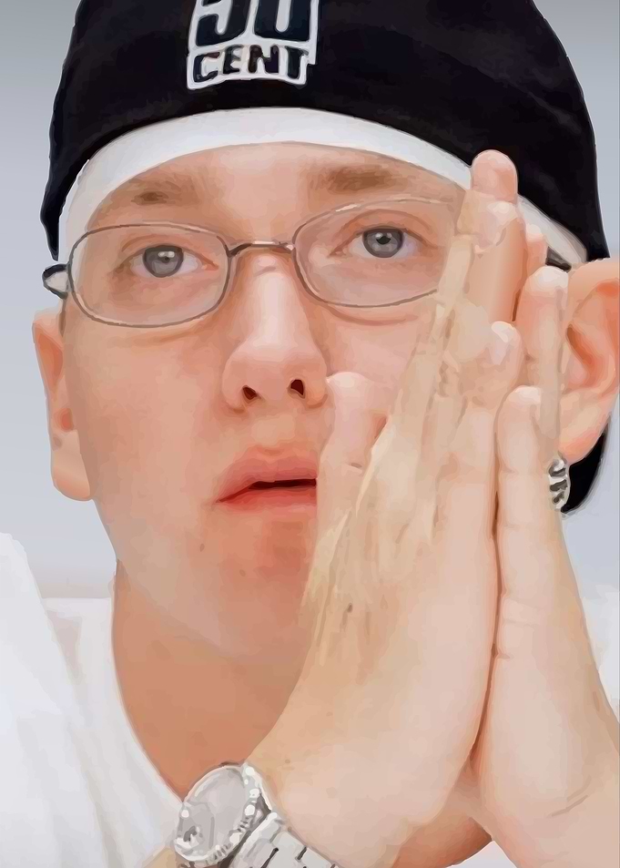 Eminem Wearing 50 Cent Cap