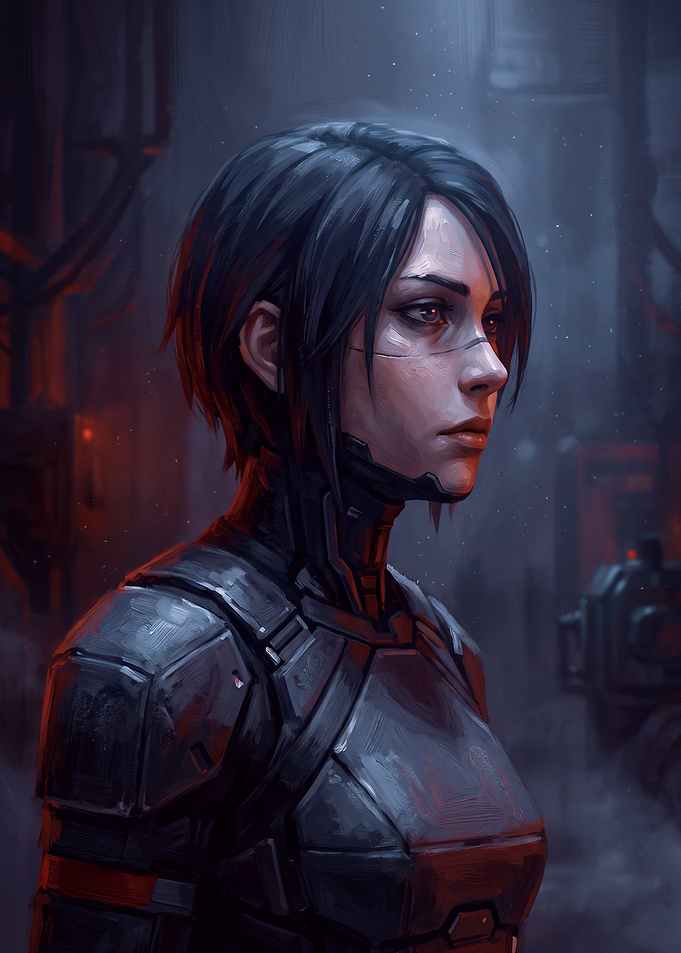 Cybernetic Soldier Portrait