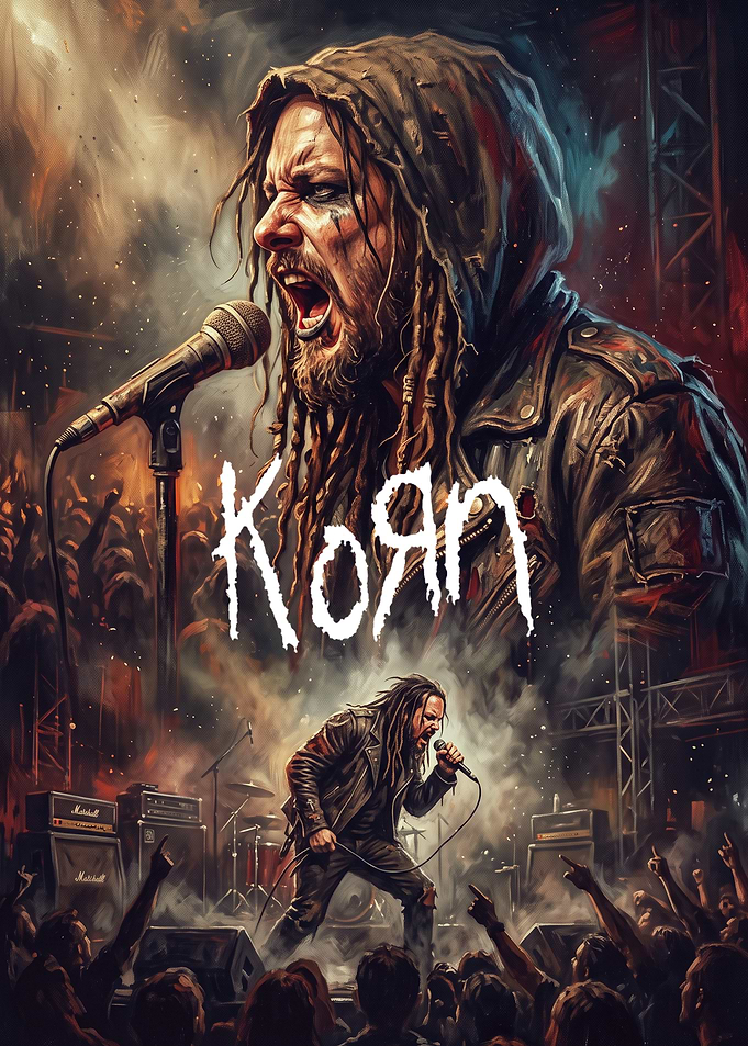 Korn Concert Performance Poster