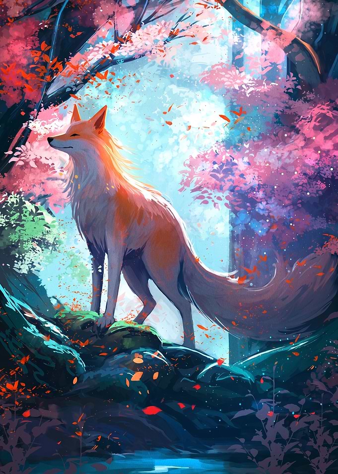 Majestic Fox in Enchanted Forest