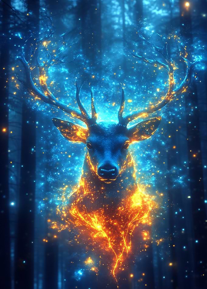 Magical Glowing Spirit Deer
