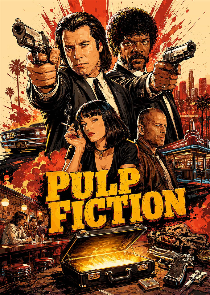 Pulp Fiction Movie Poster Art