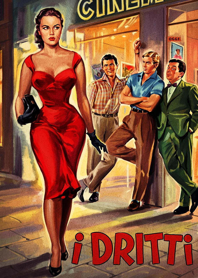 Vintage Italian Movie Poster I Dritti