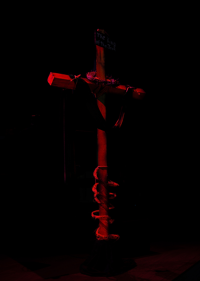 The King of The Jews Cross with Crown