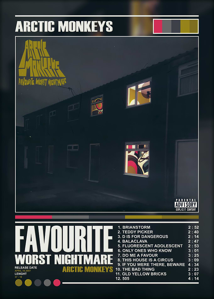 Arctic Monkeys Favourite Worst Nightmare Poster