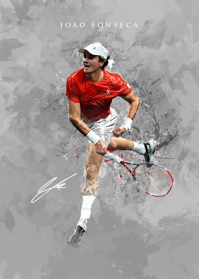 Joao Fonseca Tennis Player Poster
