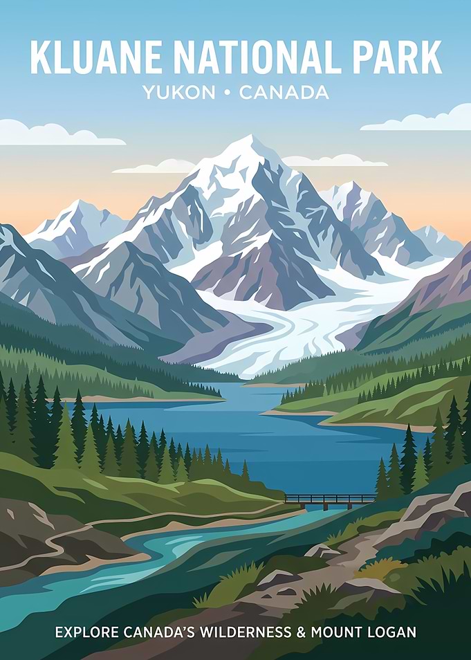 Kluane National Park Travel Poster