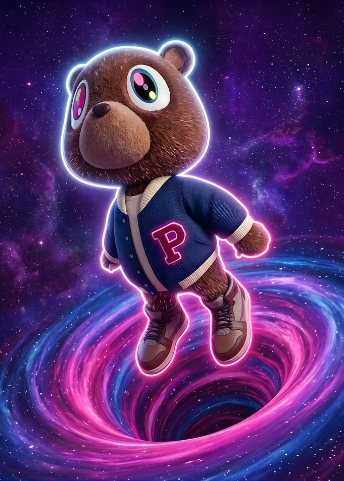 Kanye West Graduation Bear in Space