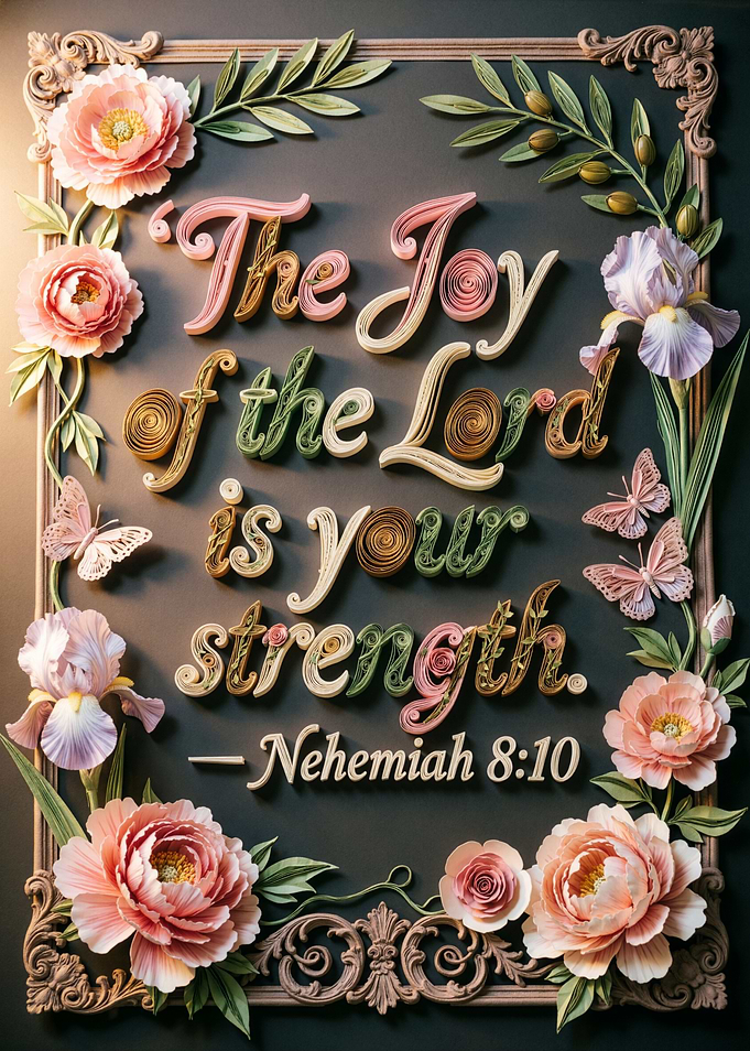 The Joy of the Lord Quilling Art