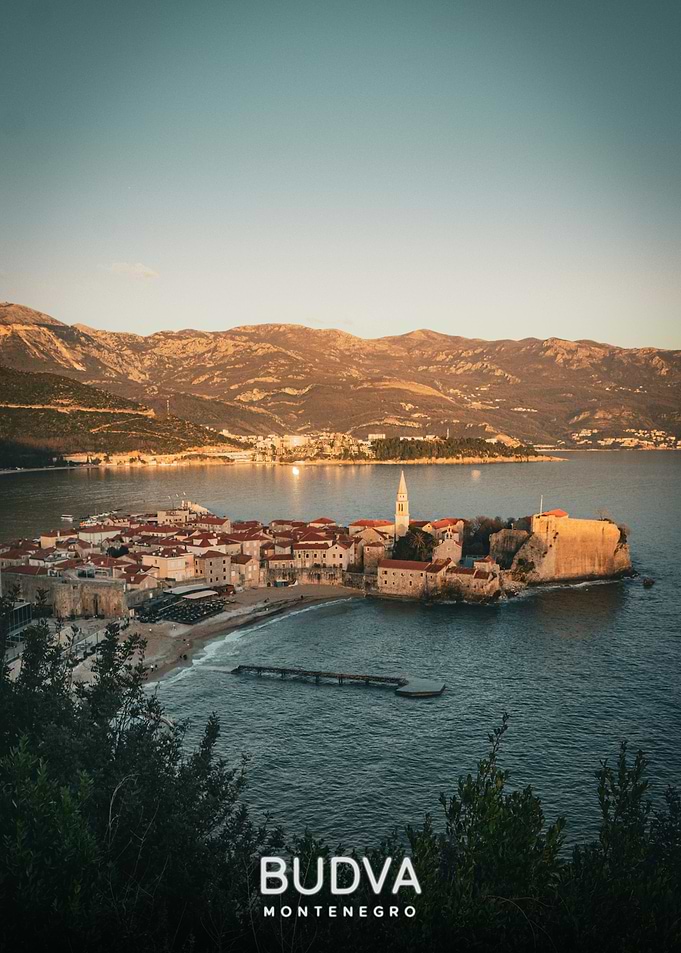 Budva Old Town Montenegro Sunset View