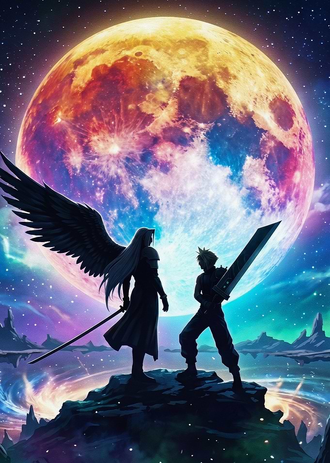 Cloud and Sephiroth Final Fantasy Duel