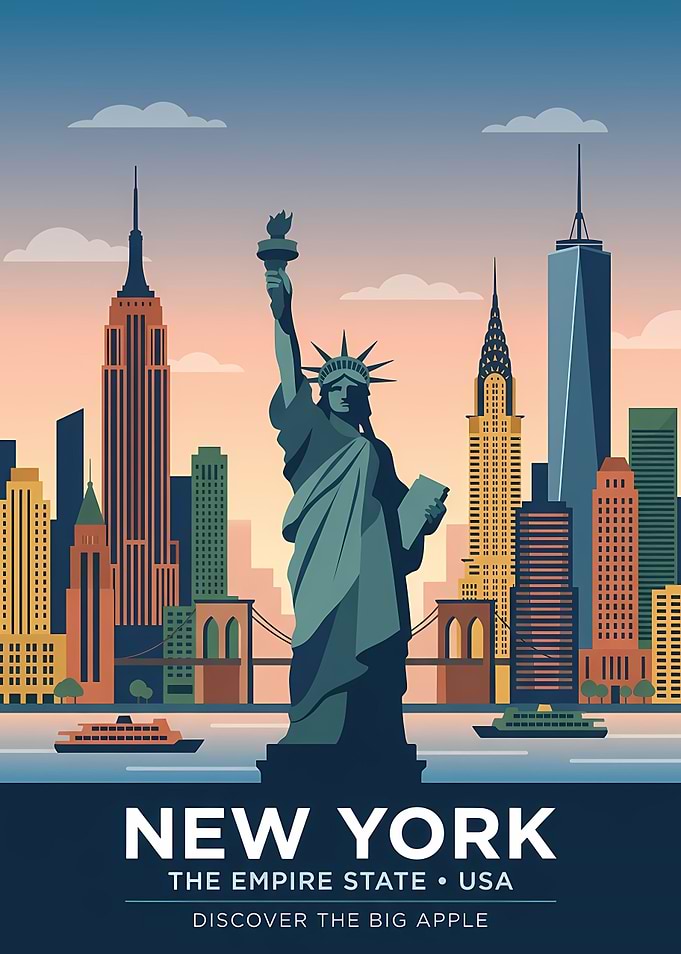 New York City Travel Poster