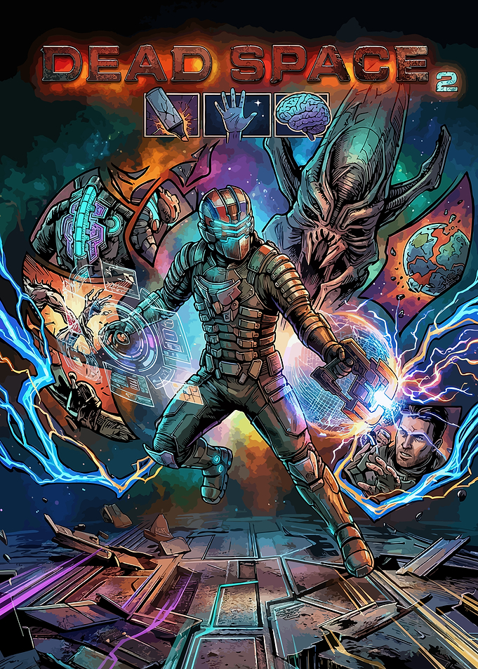 Dead Space 2 Comic Style Poster