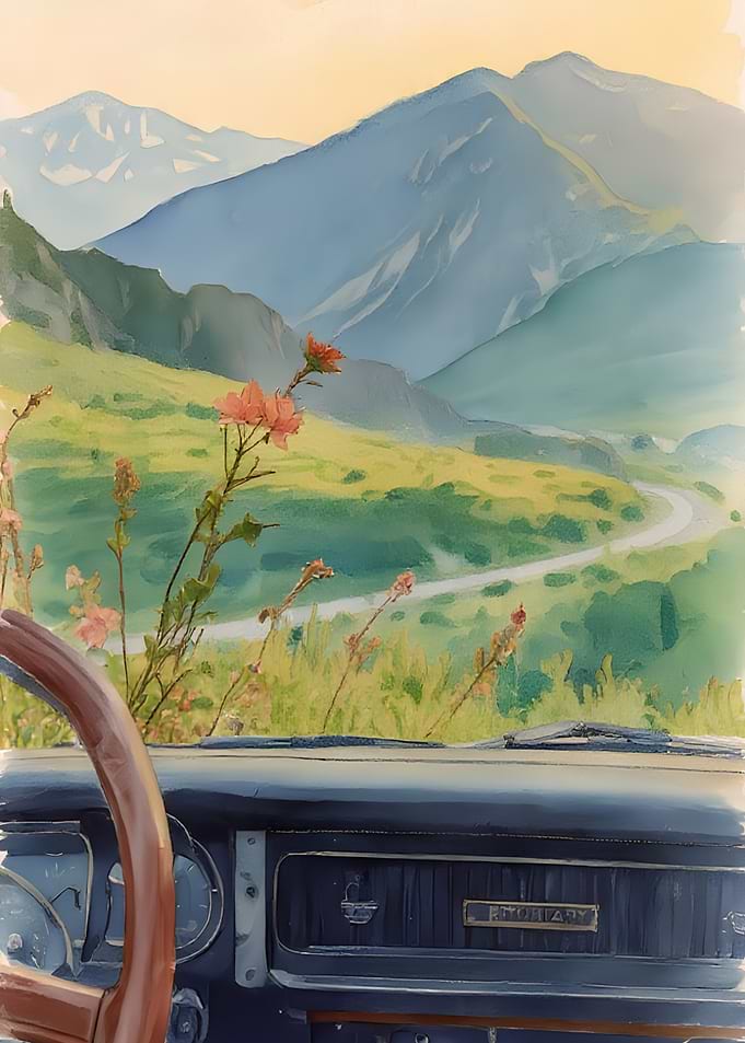Scenic Mountain Drive View