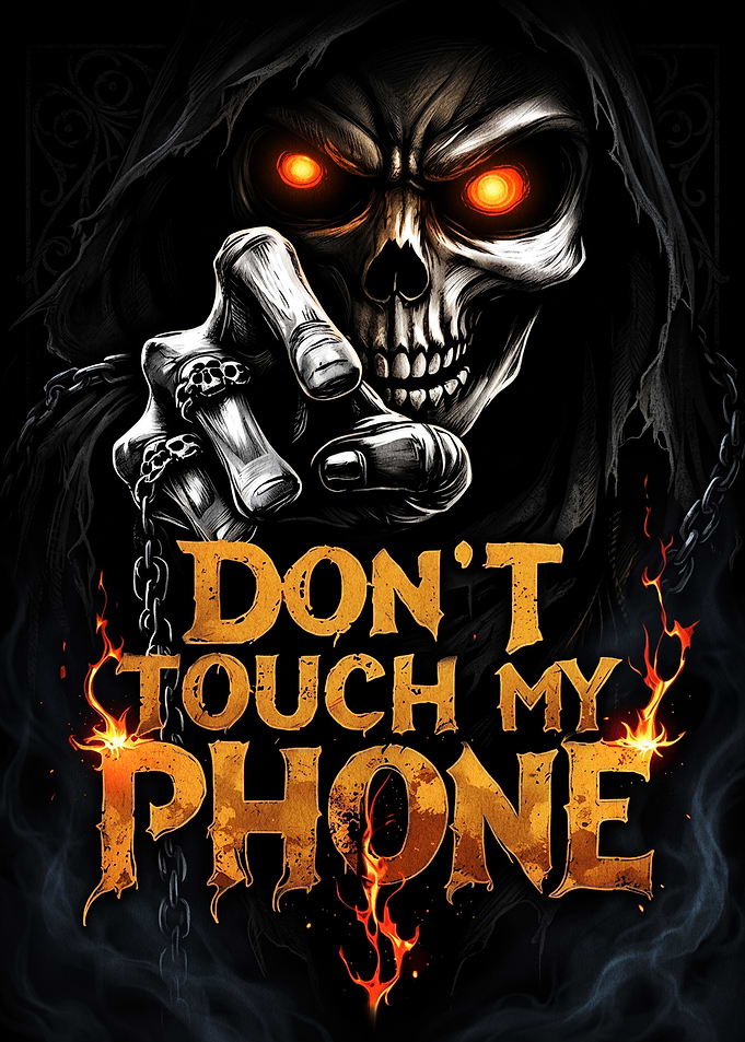 Grim Reaper Don't Touch My Phone