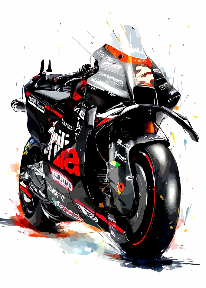 Aprilia MotoGP Racing Motorcycle Art