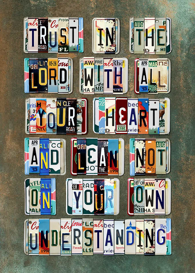 License Plate Bible Verse Wall Art