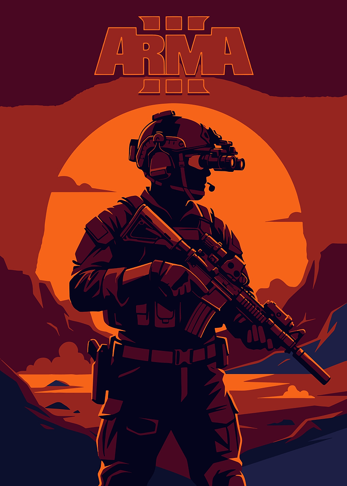 Arma 3 Soldier Silhouette Poster