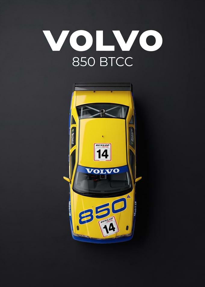 Volvo 850 BTCC Racing Car Poster