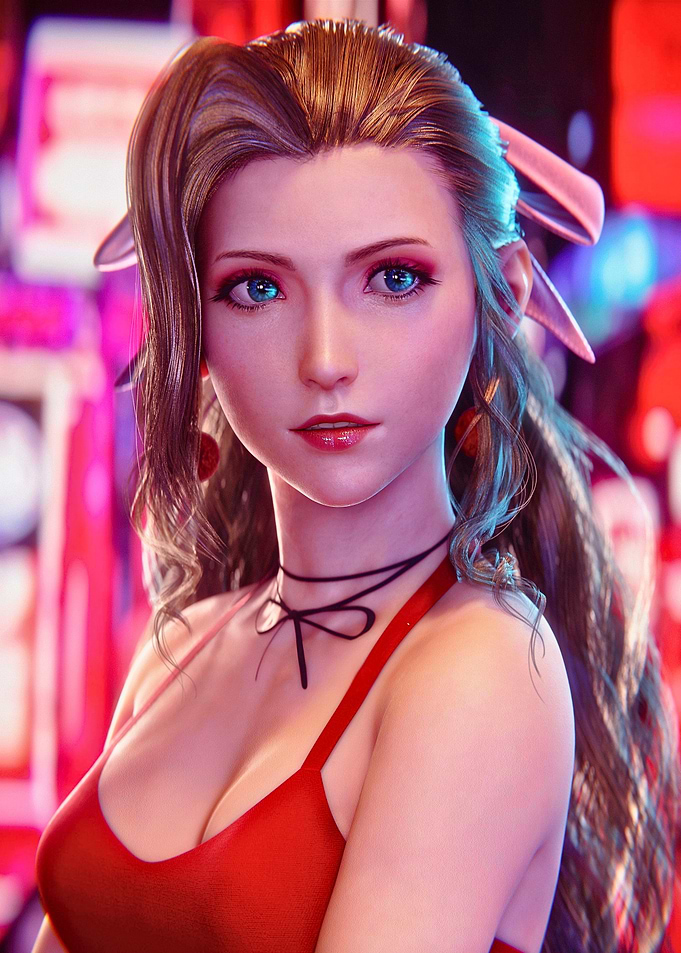 Aerith Gainsborough Final Fantasy Portrait
