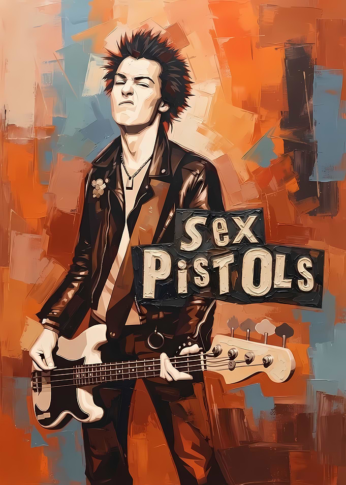 Sid Vicious Sex Pistols Portrait
