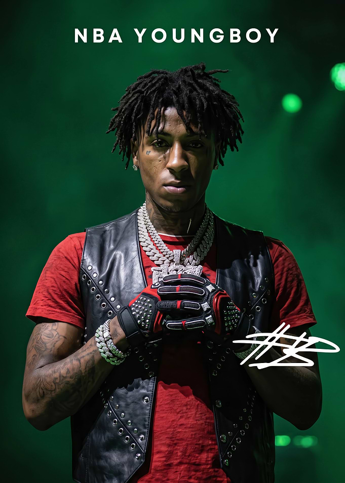 NBA YoungBoy Portrait Poster