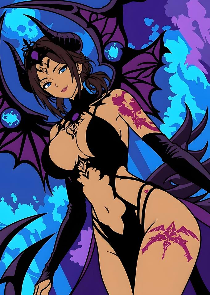 Succubus Demon Anime Character Illustration