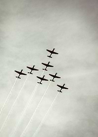Aerobatic Team Flying in Formation