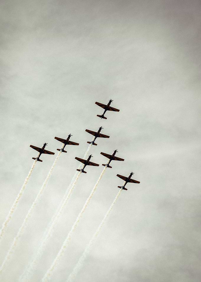 Aerobatic Team Flying in Formation