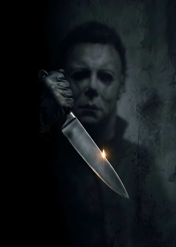 Michael Myers Holding Kitchen Knife