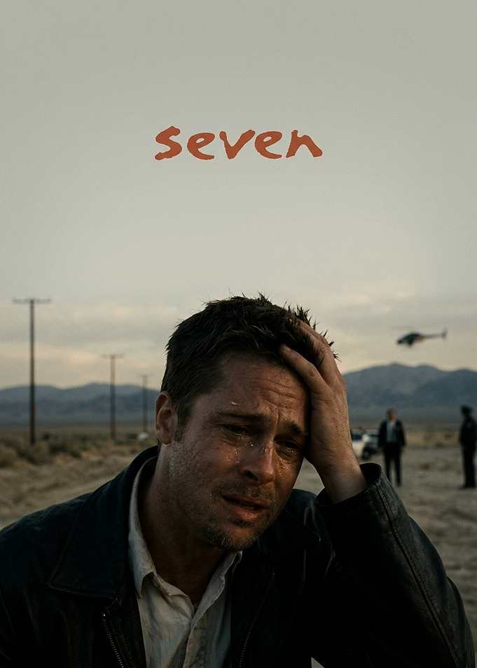 Seven Movie Poster Featuring Brad Pitt