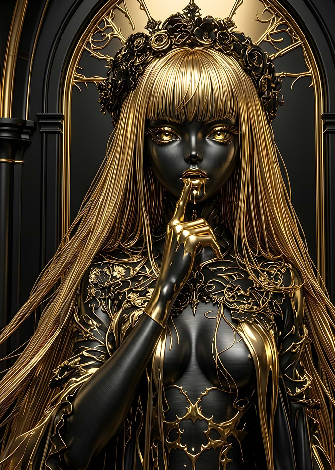 Golden Goddess of Black and Gold