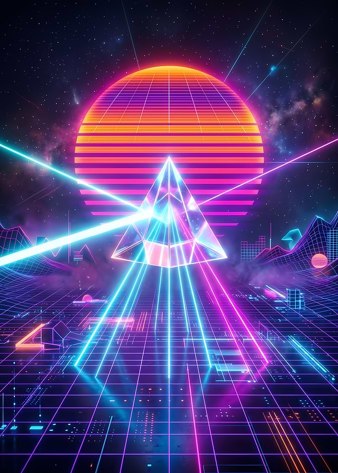Synthwave Prism Laser Light Show