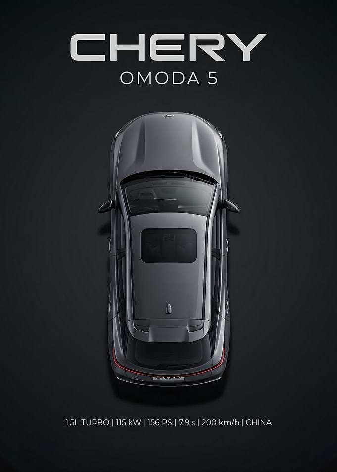 Chery Omoda 5 Top View Poster