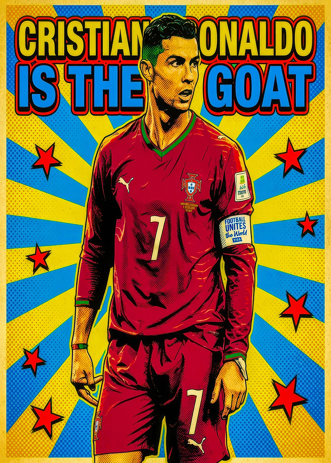 Cristiano Ronaldo Pop Art Poster