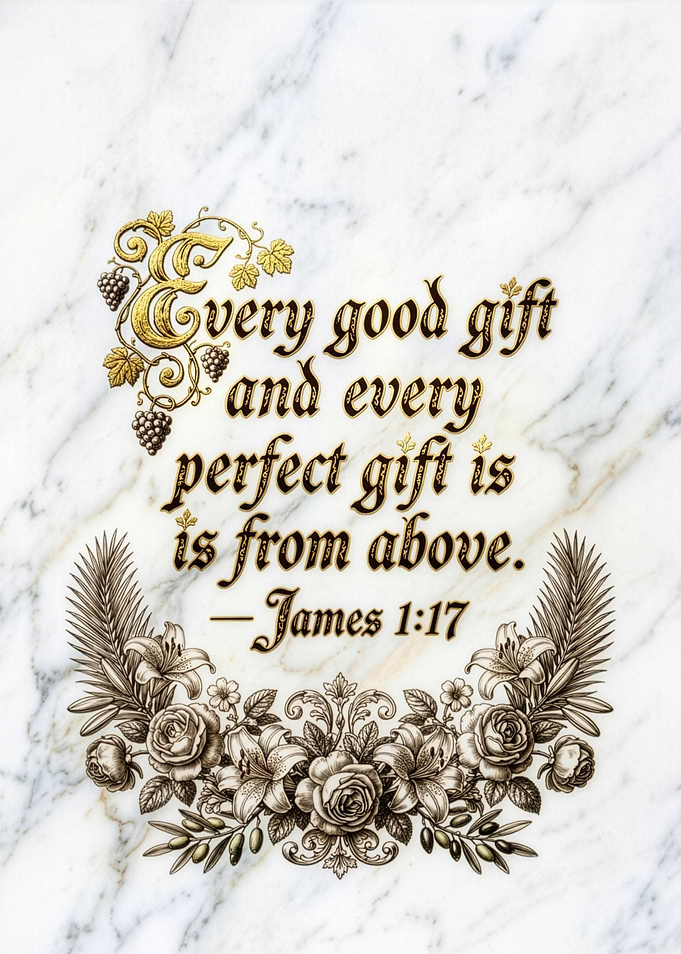 James 1:17 Bible Verse Wall Art