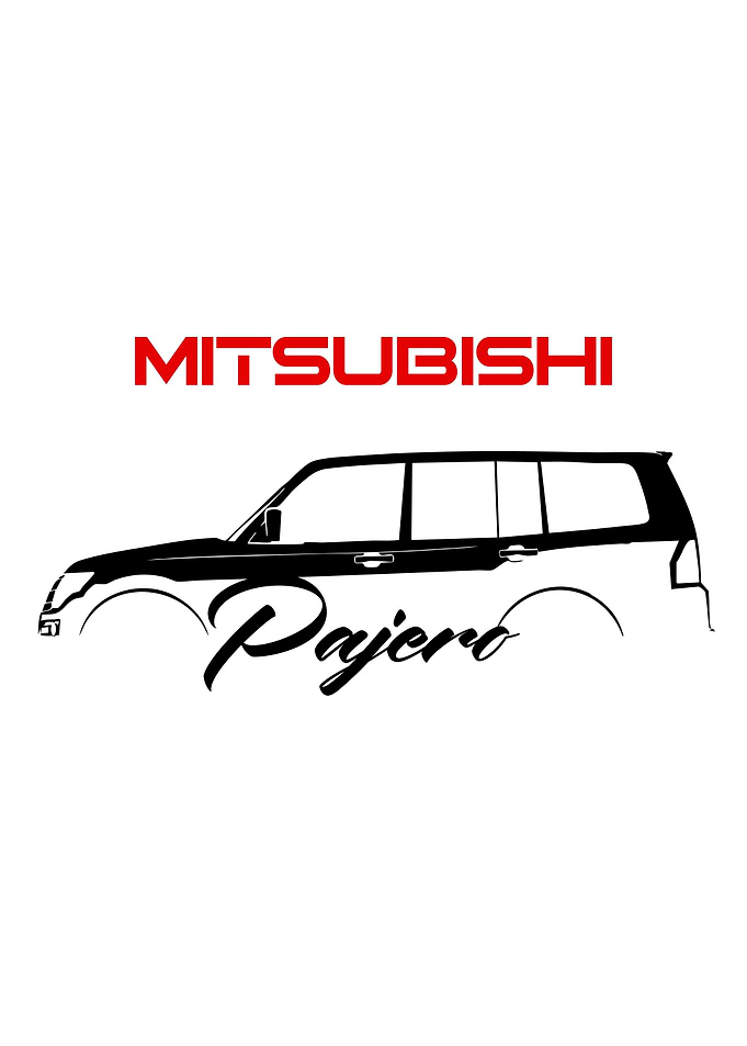 Mitsubishi Pajero Minimalist Car Graphic