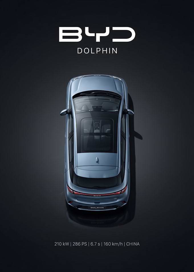 BYD Dolphin Electric Car Top View